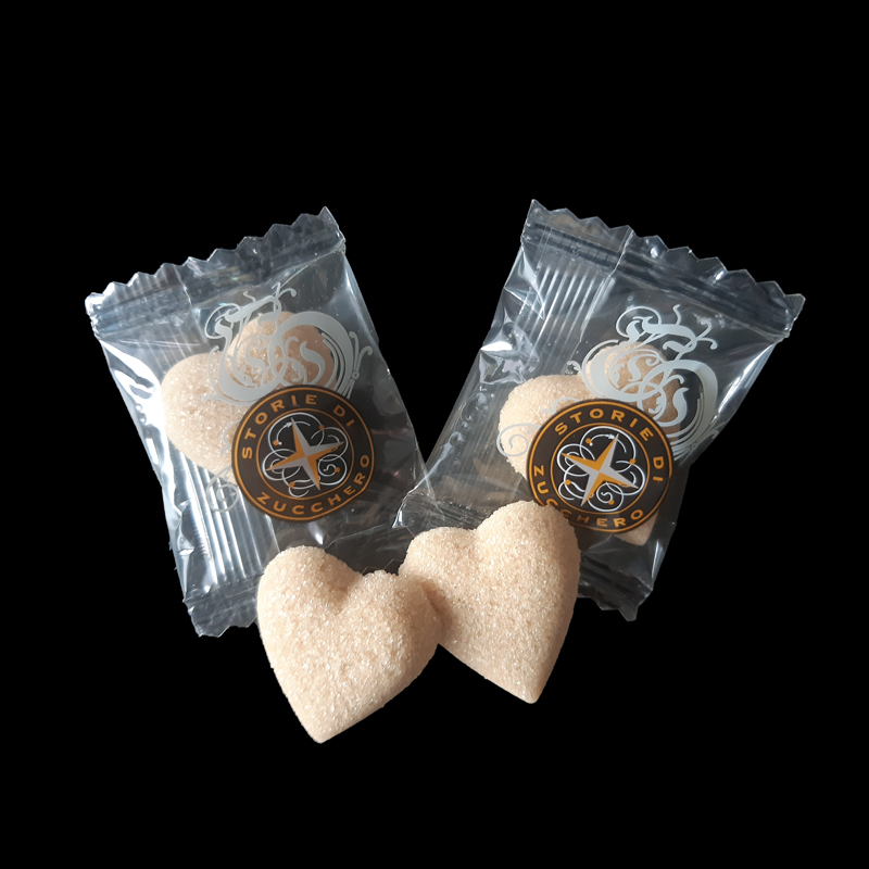 Vendita online Zollette cuore zucchero di canna - scatola da 500 zollette